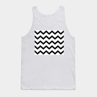 Zigzag geometric pattern - black and white. Tank Top